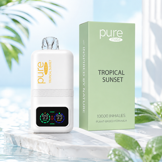 Pure Caffeine Tropical Sunset zero-sugar caffeine vape