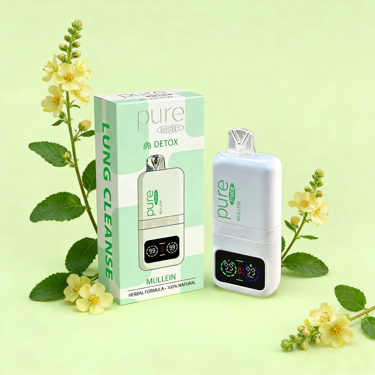 DETOX — Mullein Lung Cleanse (0% Nicotine) - Pure Bar 10000 Puffs