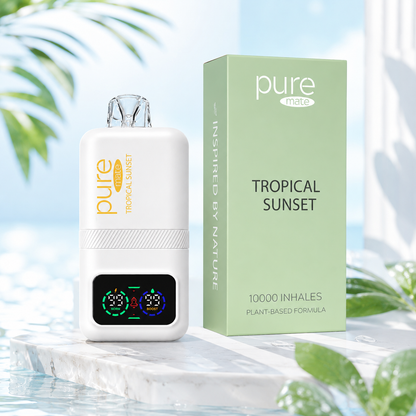 Pure Caffeine Tropical Sunset zero-sugar caffeine vape