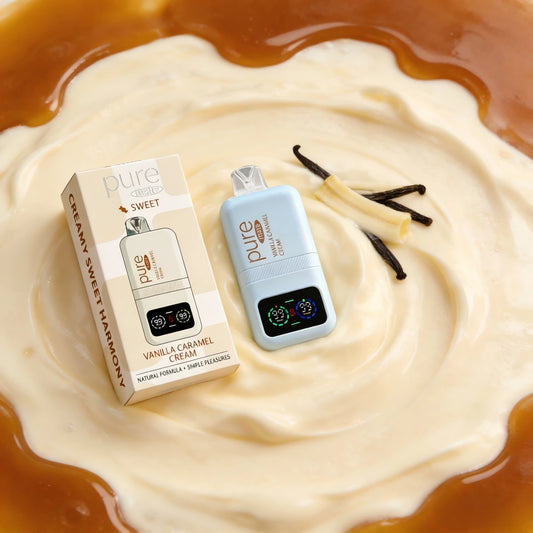 CAFFEINE VAPE — Vanilla Caramel Cream (0% Nicotine) - 10,000 Puffs