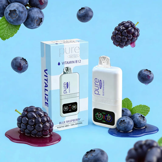 CAFFEINE VAPE — Blue Raspberry Energy (0% Nicotine) - 10,000 Puffs